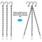 Blue Donuts Hanging Chain for Bird Feeders, Planters, Chrome, 12 Pack, Black Metal BD3920455 - alternate 3